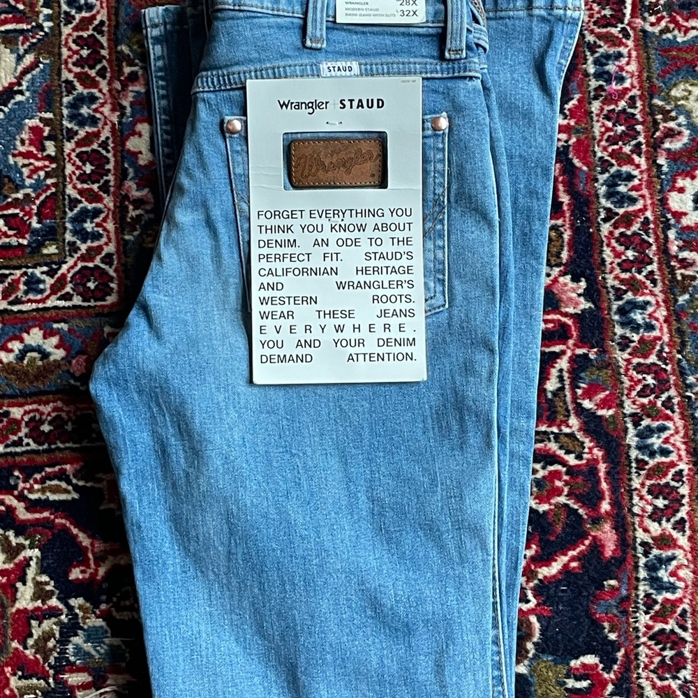 NWT Wrangler Staud Blue Jeans